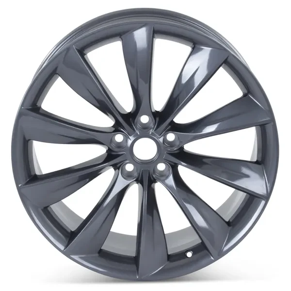 Tesla Model S Turbine Rear Wheel 21X9 Gray, 2012-2017 - Image 3