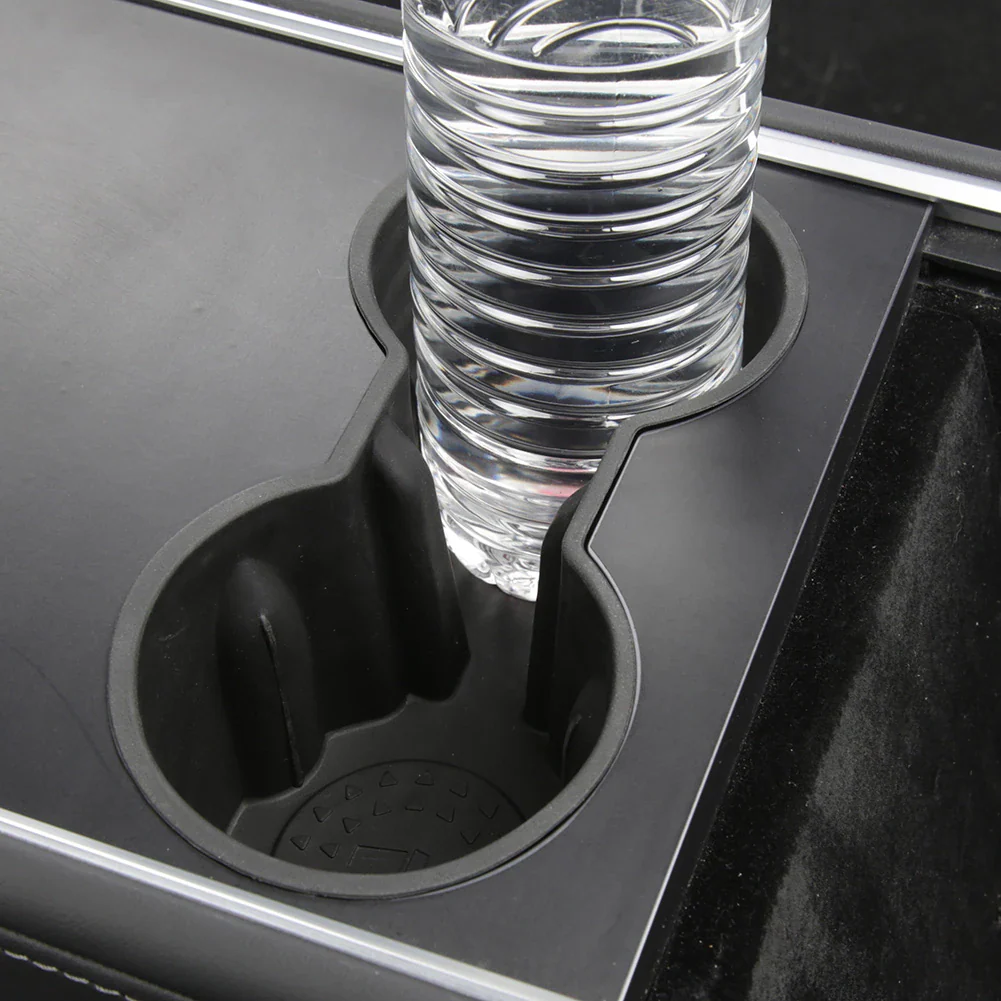 Tesla Model 3, Y, Cup Holder Insert, Drink Stabilizer, Black - Image 6