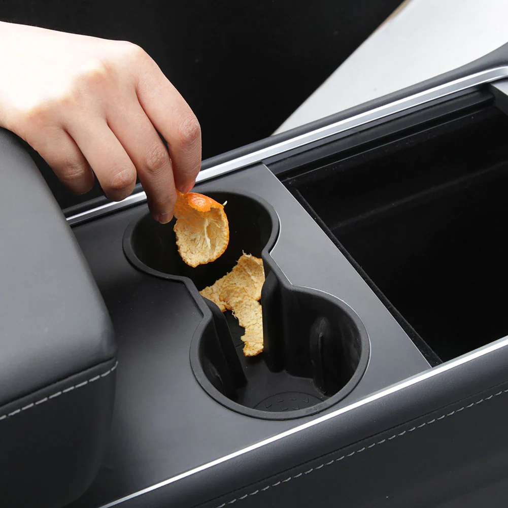 Tesla Model 3, Y, Cup Holder Insert, Drink Stabilizer, Black - Image 9