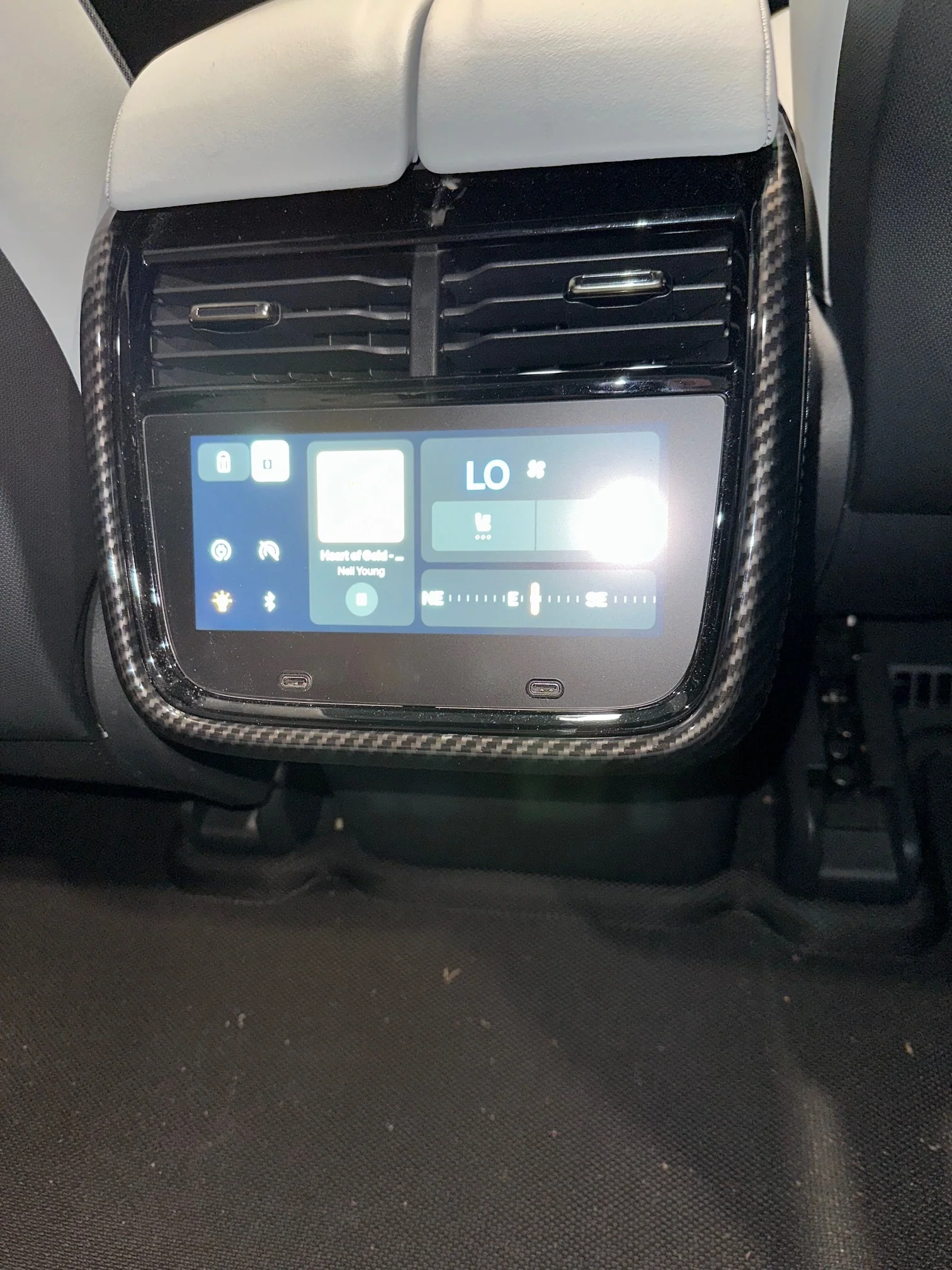 Armrest Center Console Outer Frame Carbon Fiber Trim Panels for Rivian R1T, R1S - Image 3
