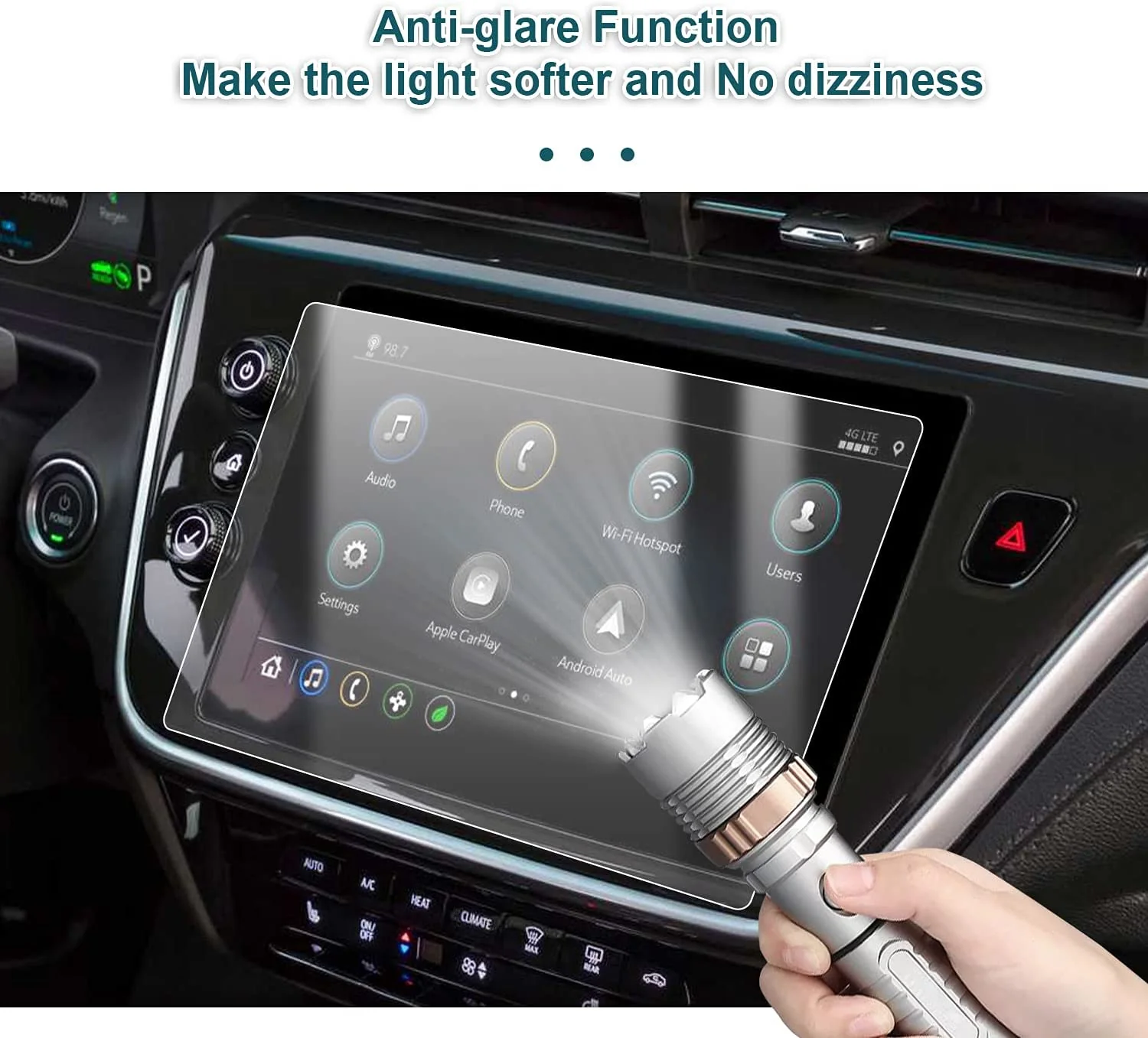 Chevy Bolt EUV Screen Protector Center Touch Navigation Tempered Screen Protector, 2022-2023 - Image 3