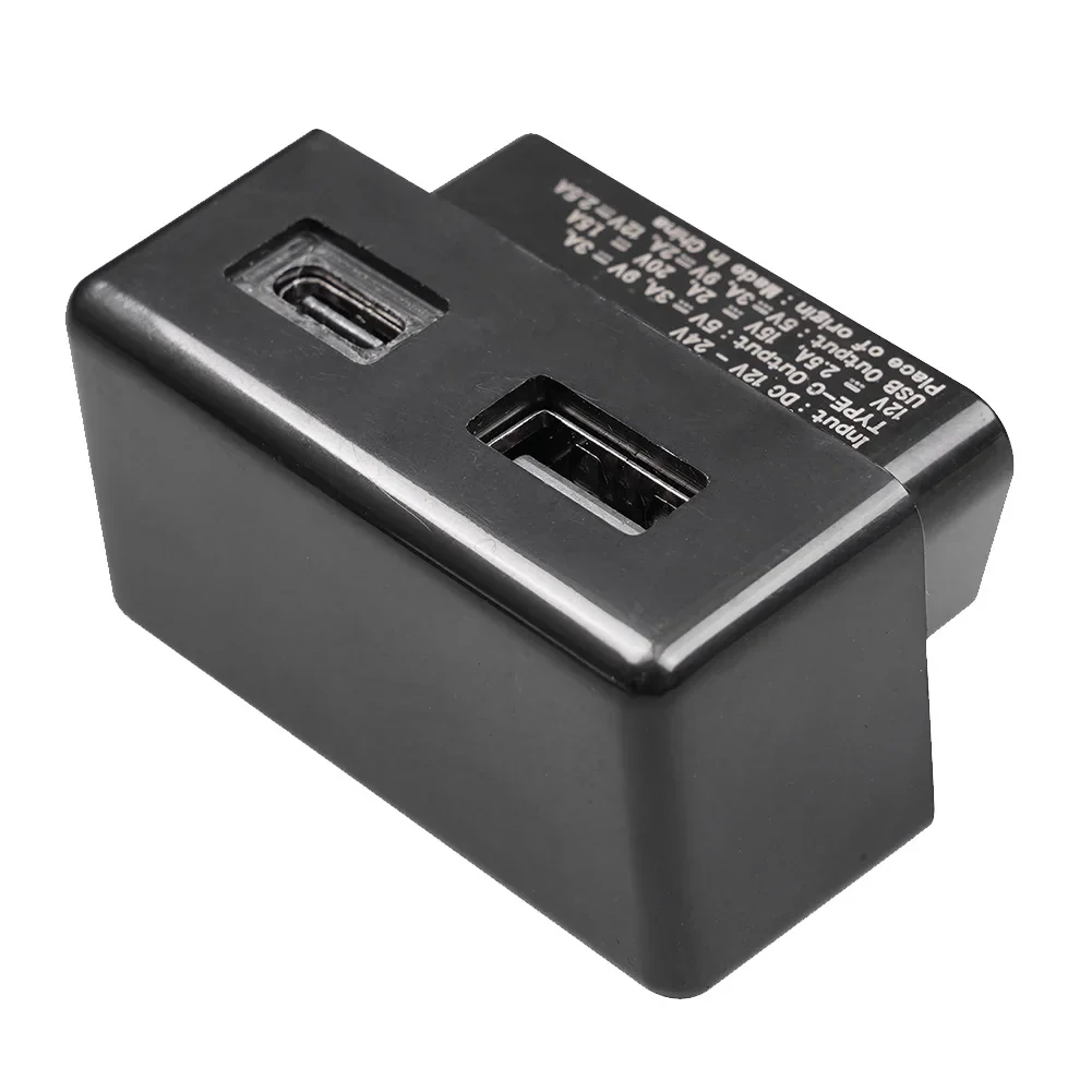 Chevy Bolt EV, EUV Dual Port OBD2 Fast Charger Adapter, USB-A & USB-C-Port, Cell Phone, 2017-2023