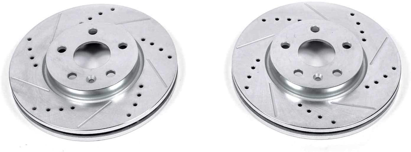 Chevy Bolt EV Power Stop Front Evolution Drilled & Slotted Brake Rotors, Pair, 2017-2021 - Image 2