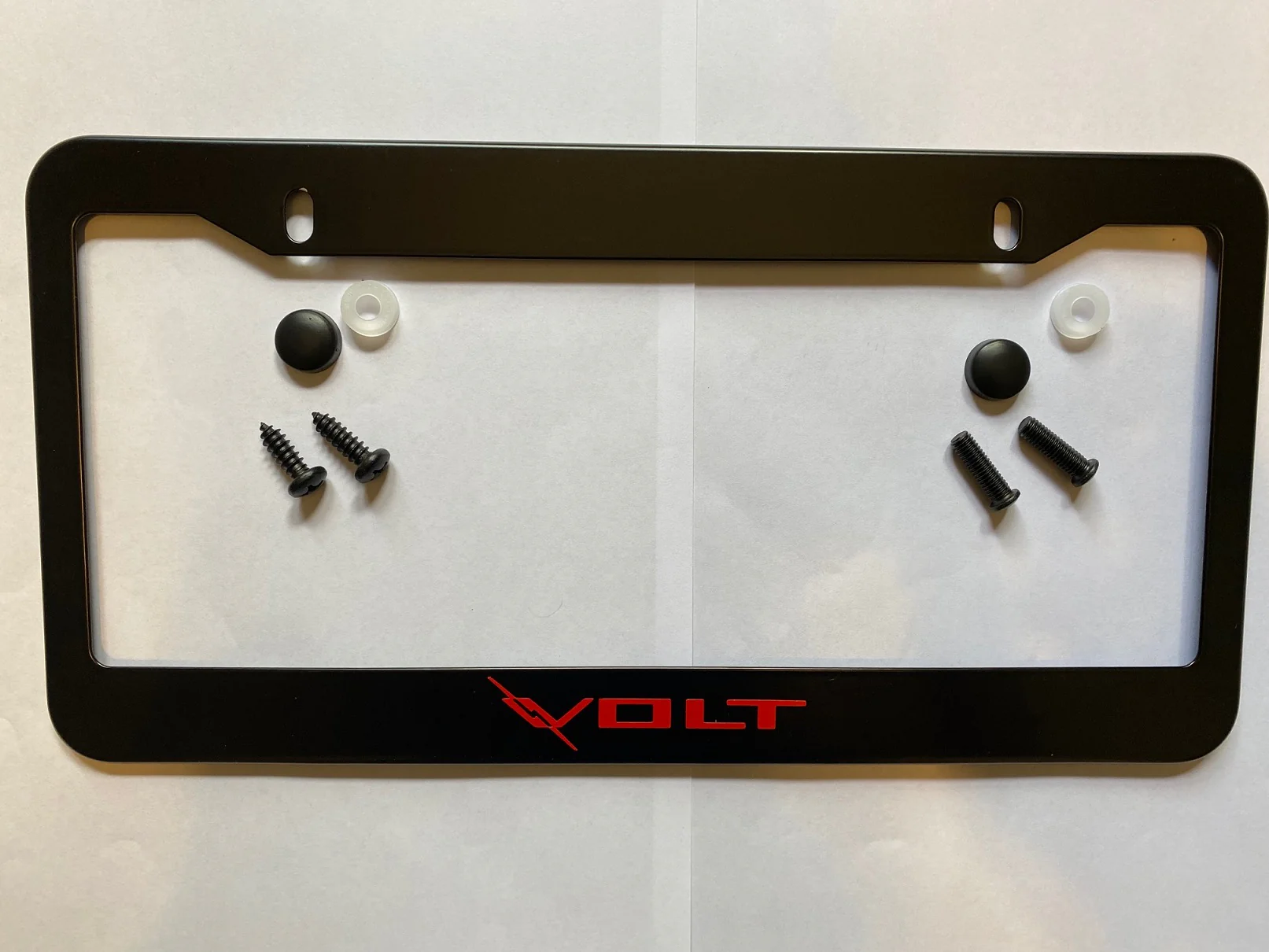 Chevy Volt Black Steel License Plate Frame W/ Logo, 2011-2019 - Image 2
