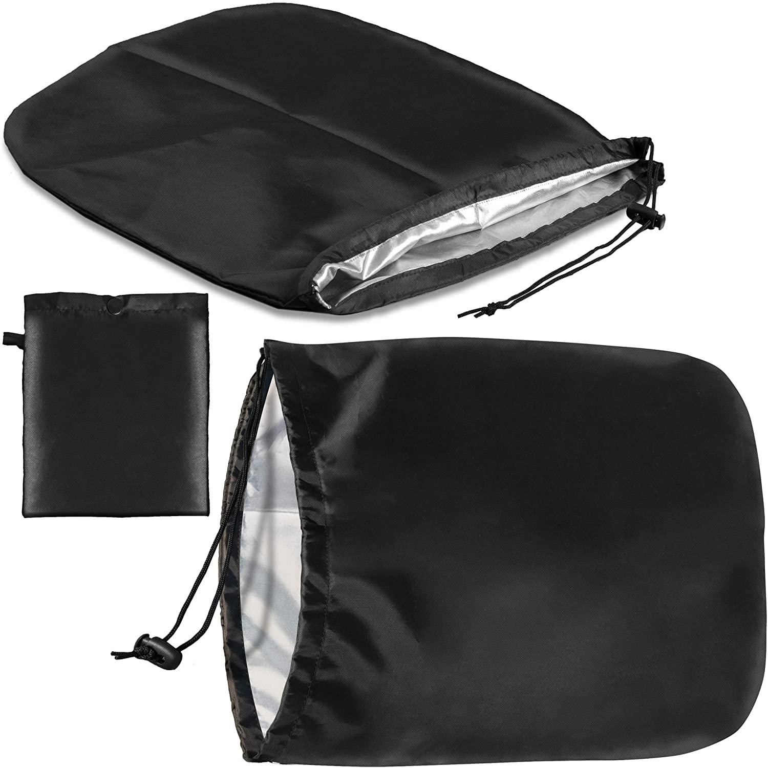 Chevy Volt Side Mirror Snow Covers, With Carry Pouch, Black, 2011-2019