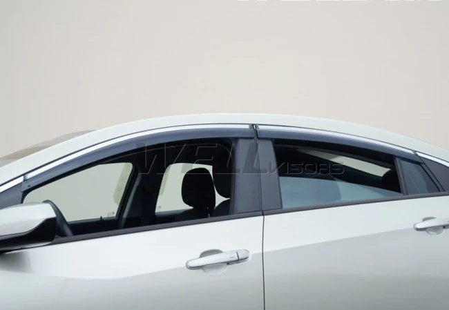 Chevy Volt Side Window Deflectors W/ Chrome Trim, 2016-2019 - Image 3