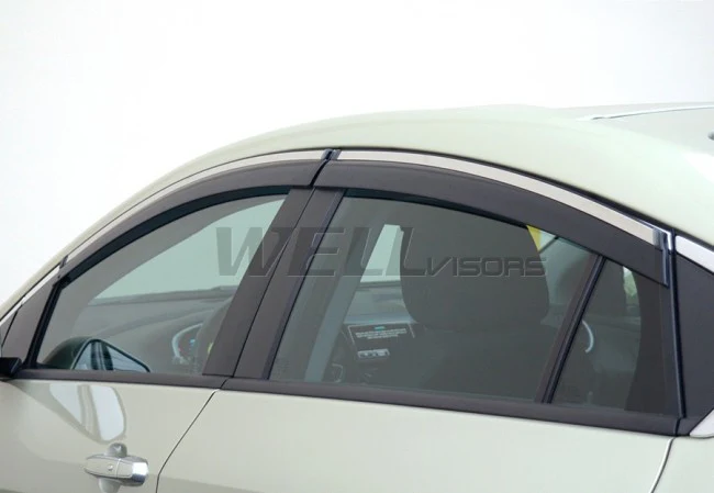 Chevy Volt Side Window Deflectors W/ Chrome Trim, 2016-2019 - Image 4