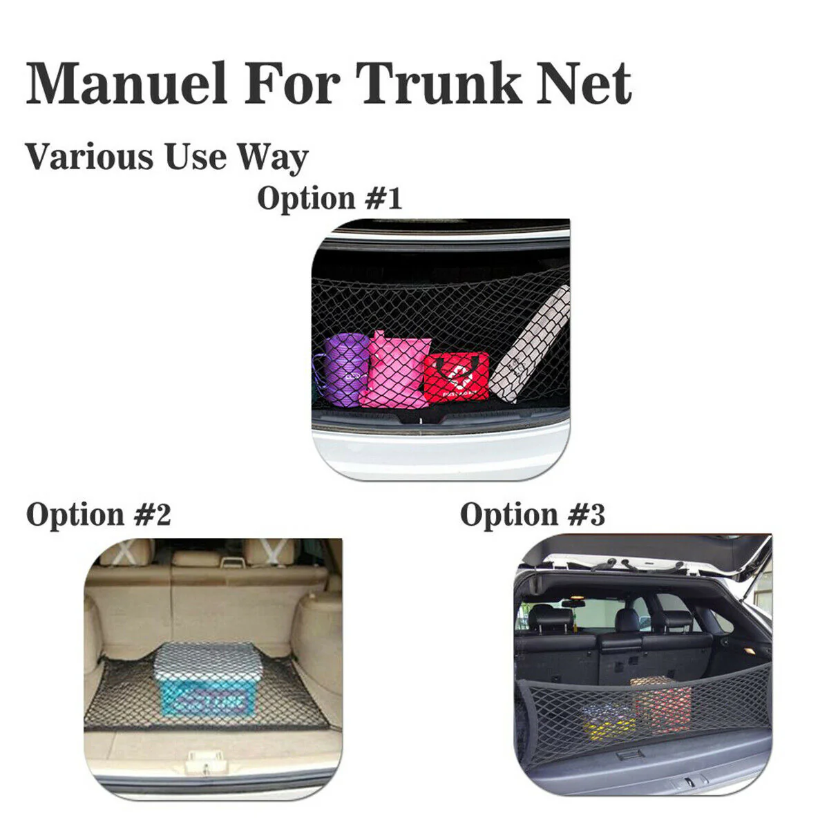 Chevy Volt Trunk Cargo Net Storage Organizer, 2011-2019 - Image 3