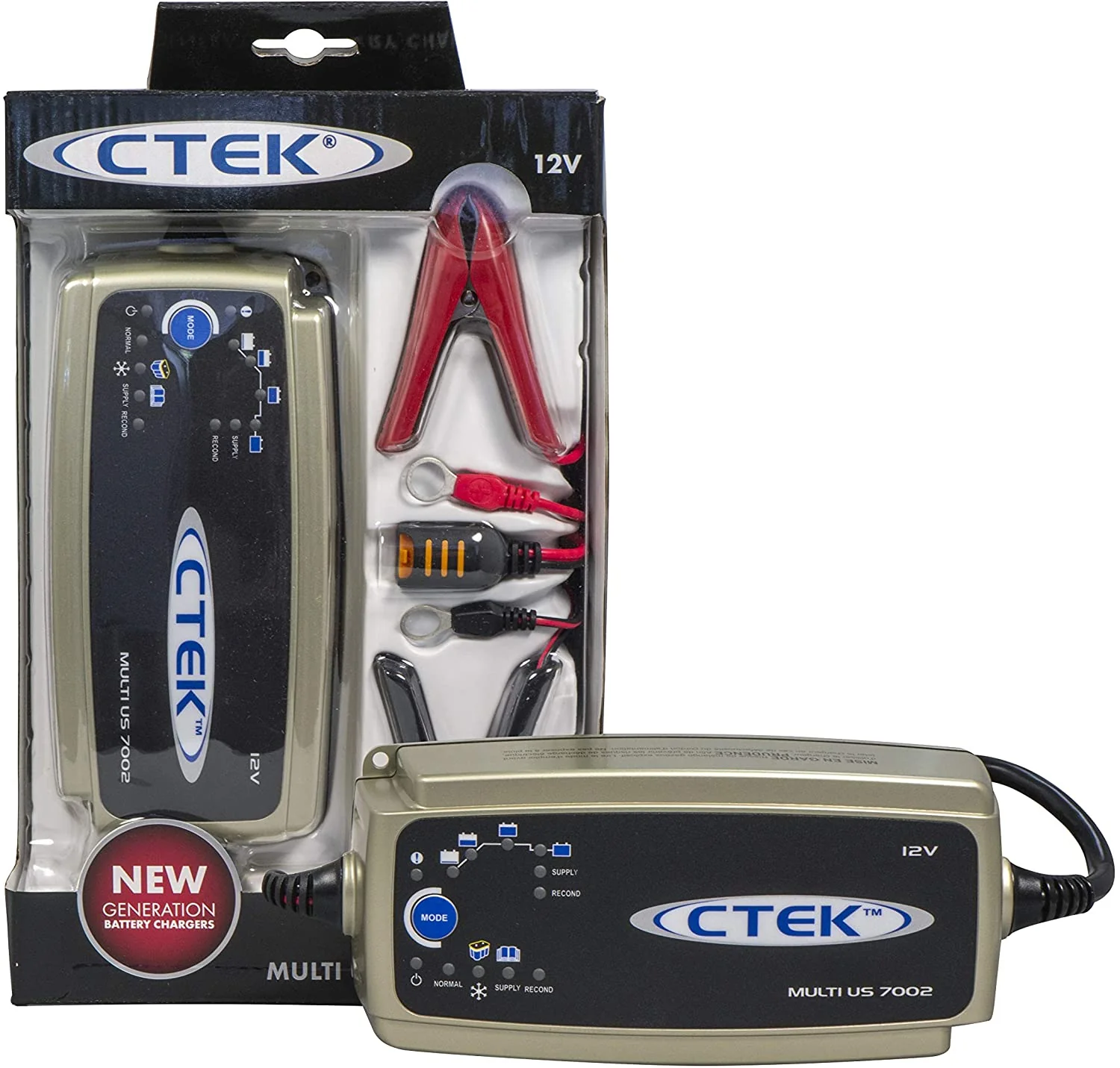 CTEK MULTI US 7002 12-Volt Battery Charger, Black - Image 3