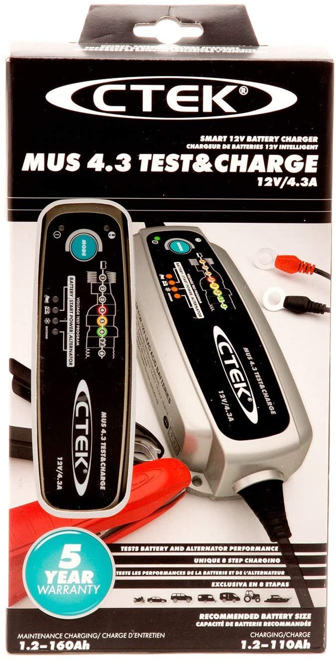 CTEK Silver MUS 4.3 TEST & CHARGE 12 Volt Fully Automatic Charger and Tester - Image 3