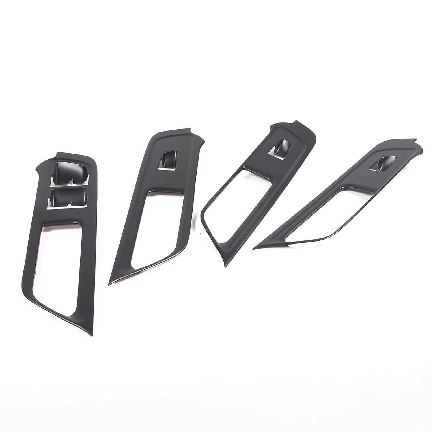 Door Switch Cover Trim Panels, 4-Piece Set, Matte Black for Rivian R1T, R1S