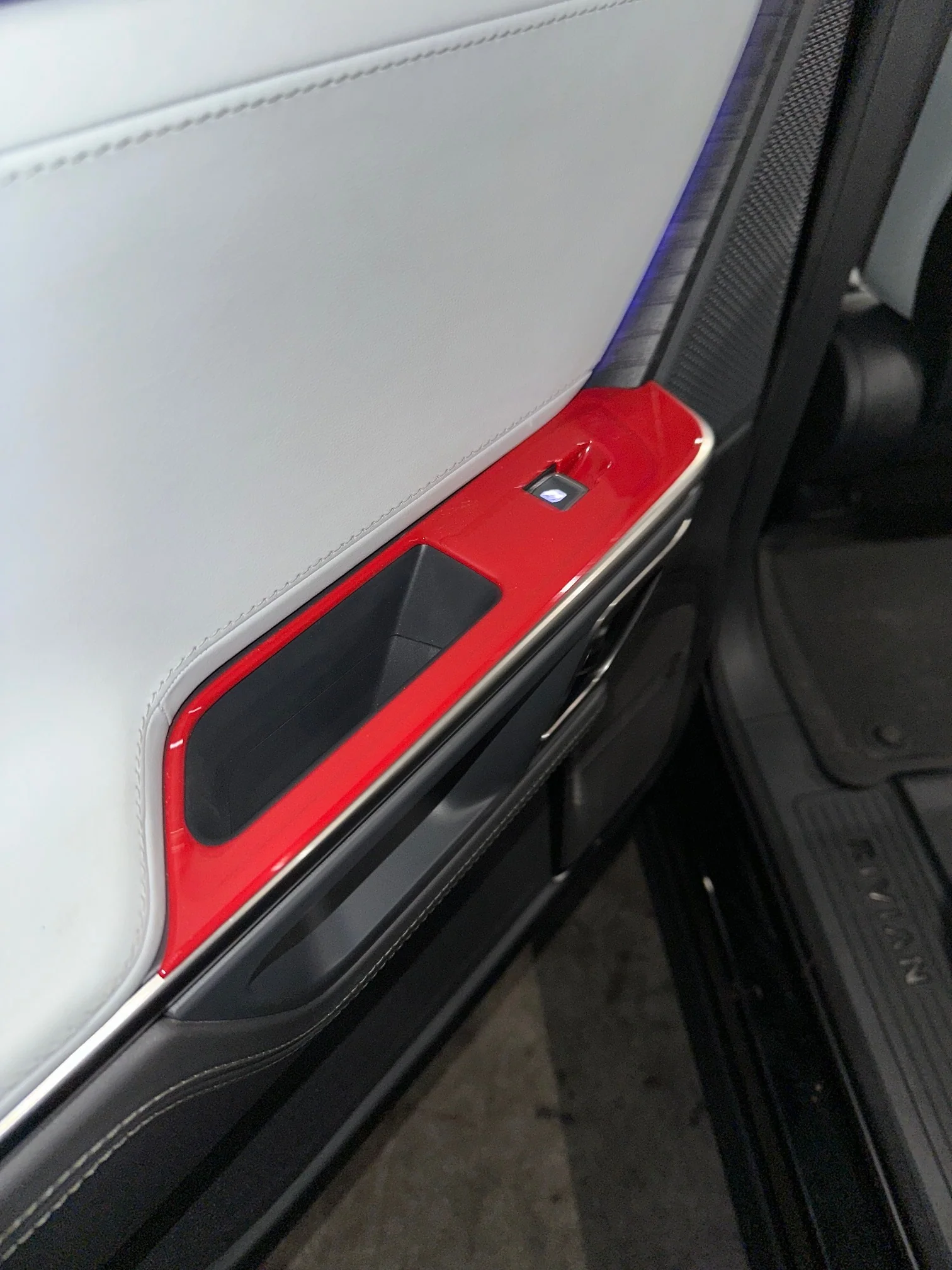 Door Switch Cover Trim Panels, 4-Piece Set, Red, for Rivian R1T, R1S - Image 3