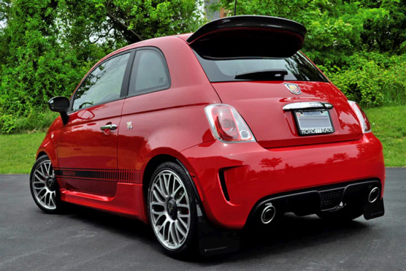 Fiat 500E Mud Flap Set, Rally Armor, Black W/ Gray Logo, 2012-2019 - Image 8