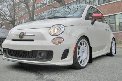 Fiat 500E Mud Flap Set, Rally Armor, Red W/ White Logo, 2012-2019 - Image 3