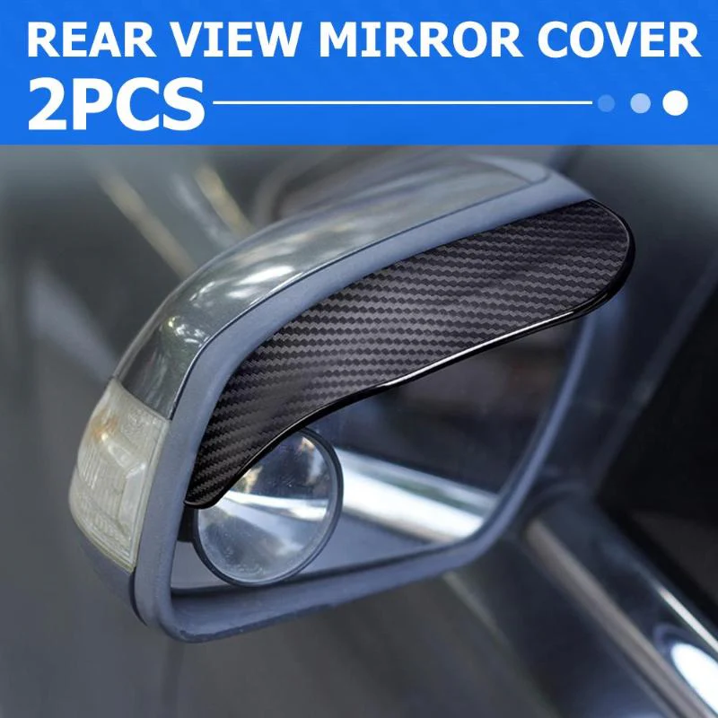Fiat 500E Outside Mirror Shades, Rain Deflector, Carbon Fiber - Image 2