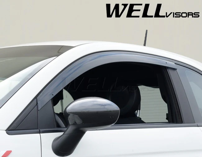 Fiat 500E Premium Series Side Window Deflectors, Wellvisors, 2012-2019 - Image 3