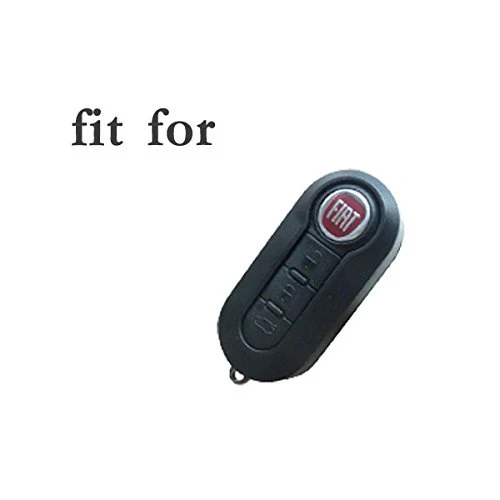 Fiat 500E Silicone Key Fob Case Cover, Open Design, Black - Image 3