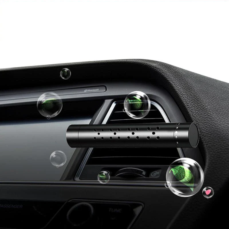 Fiat 500E Vent Clip Air Freshener, 5 Scents Sticks, Black Aluminum