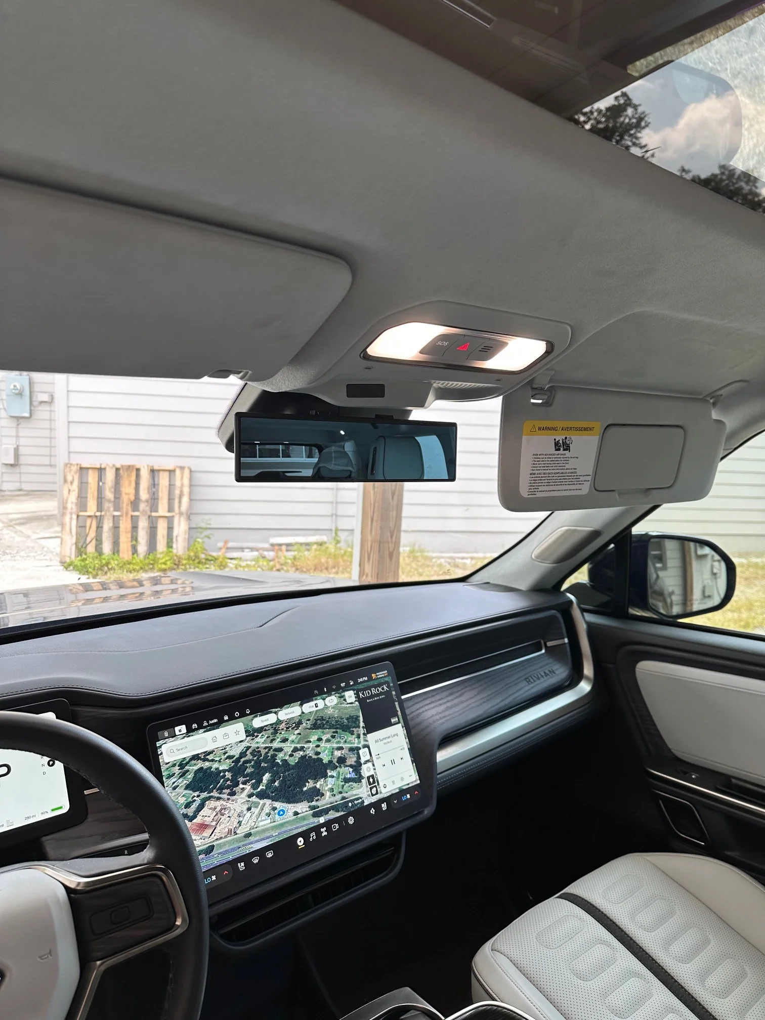 Inside Rear-View Mirror, Wide-Angle View, Convex Clip On for Rivian R1T, R1S - Image 4