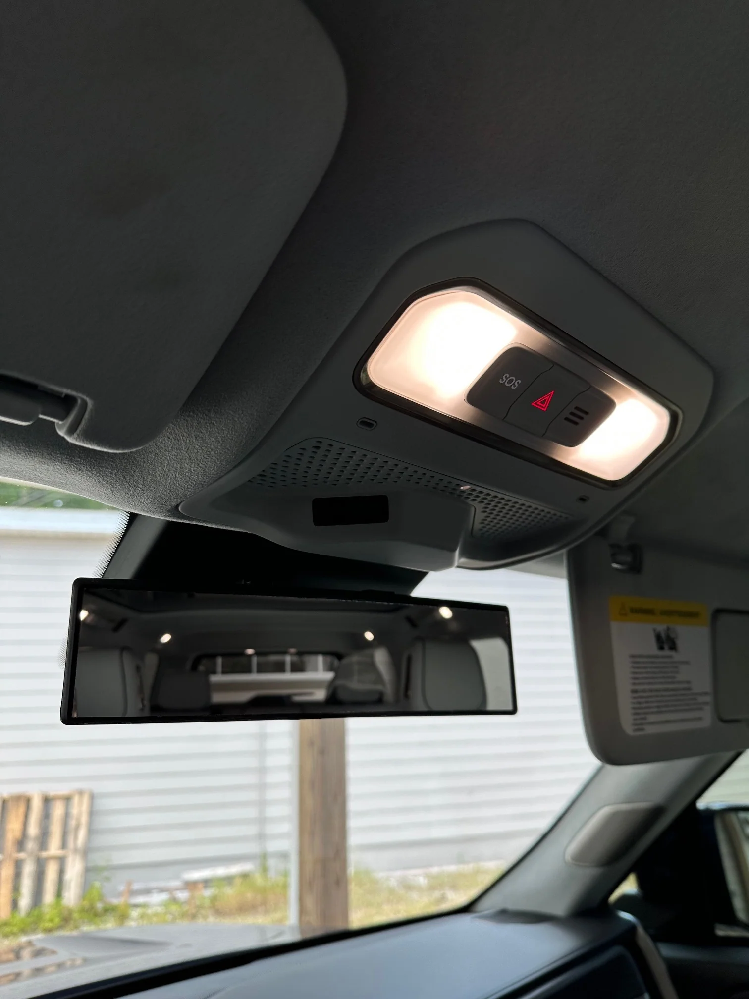 Inside Rear-View Mirror, Wide-Angle View, Convex Clip On for Rivian R1T, R1S - Image 5
