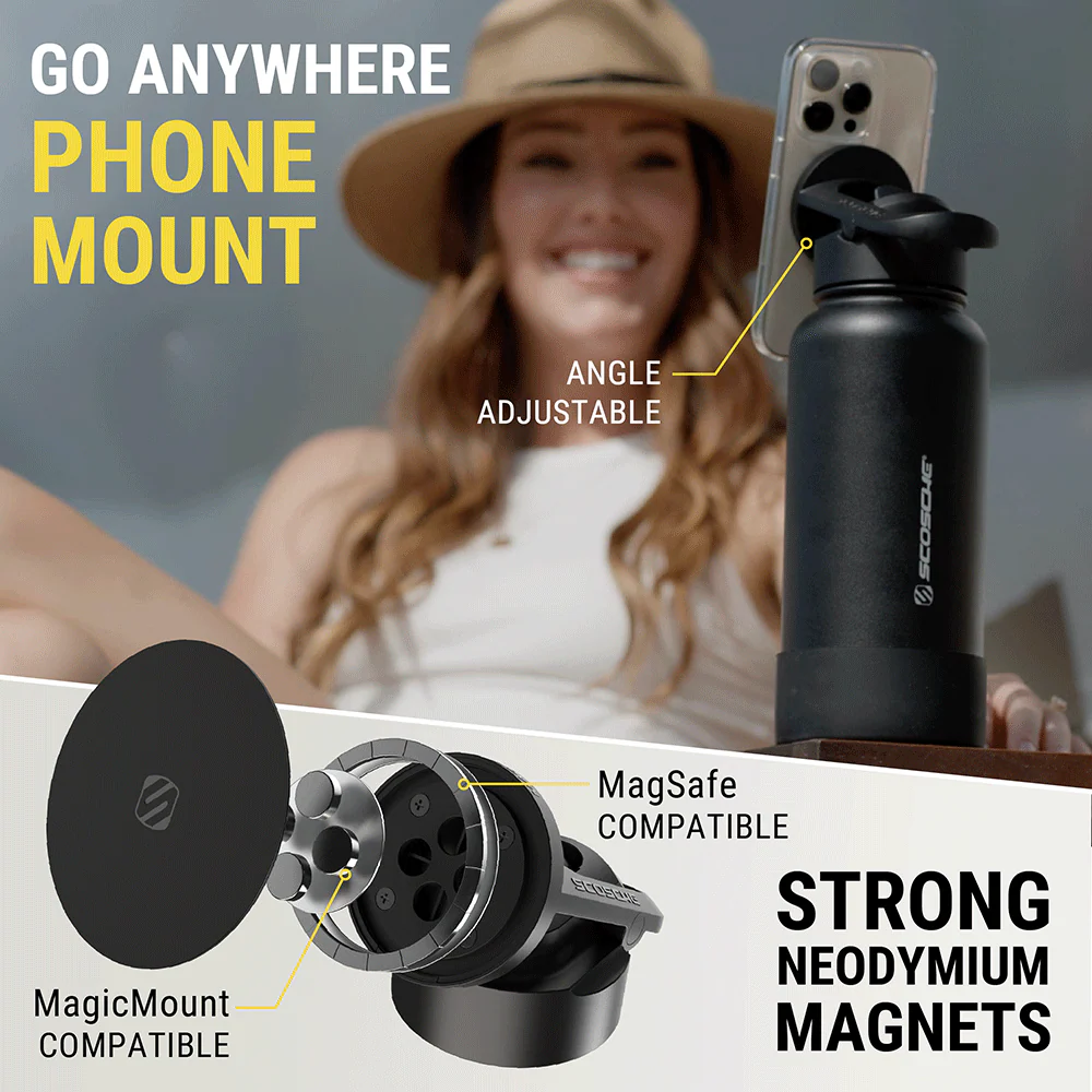 MagicMount™ Flask Insulated Water Bottle with Built-In MagSafe Compatible Phone Mount - Image 7