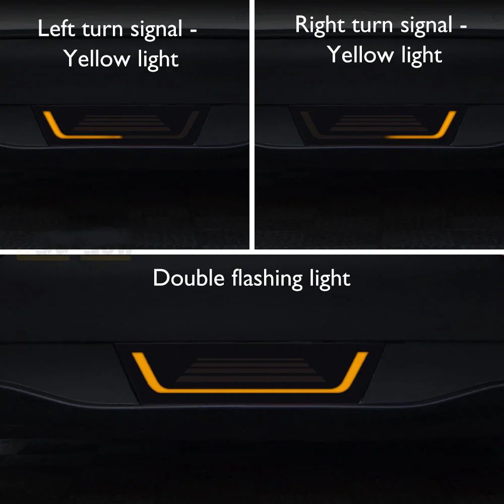 Model Y Zebra-Stripe Pilot Light Rear Brake Light Add On, 2020-2024 - Image 4
