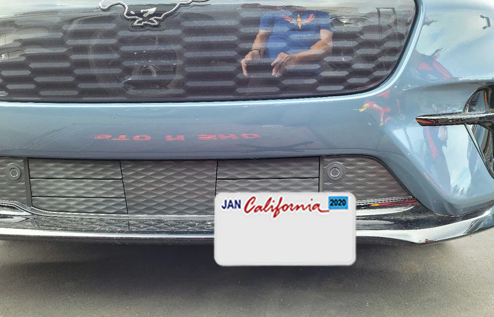Mustang Mach-E GT Quick-Release Off Set Design Front License Plate Bracket, 2021-2025 - Image 2