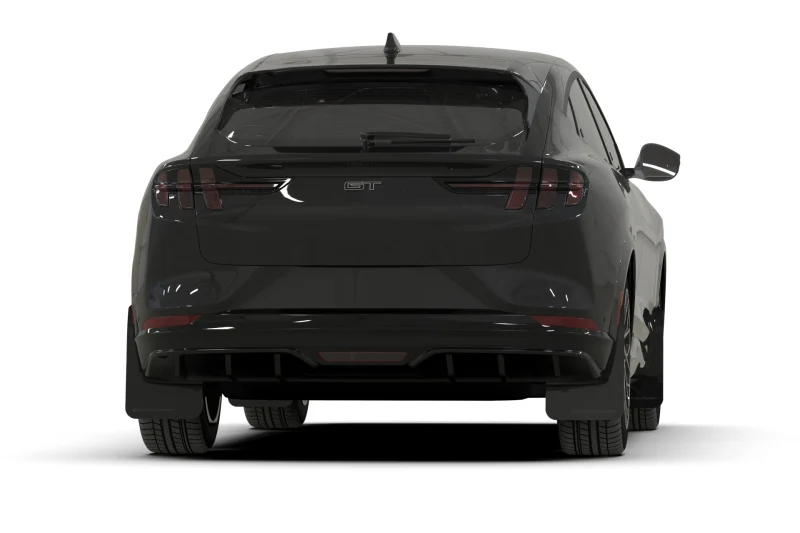 Mustang Mach-E Mud Flap Set, Rally Armor Metallic Black Logo, 2021-2024 - Image 2