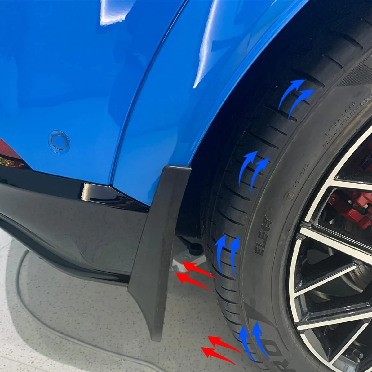 Mustang Mach-E Mud Flaps, No-Hole, ABS, 4-Piece Set, 2021-2025 - Image 3