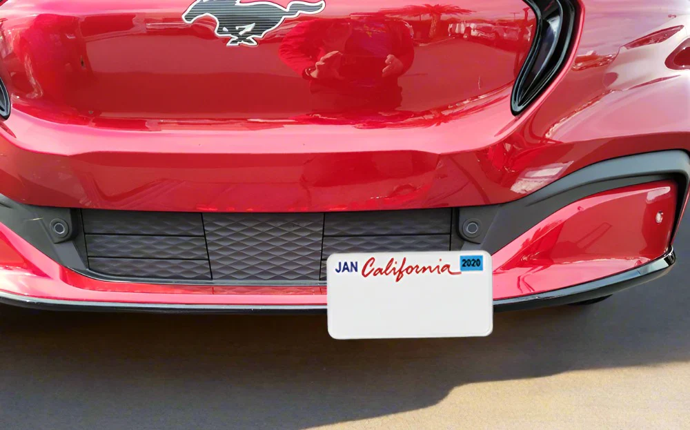 Mustang Mach-E Quick-Release Off Set Design Front License Plate Bracket, 2021-2024 - Image 2