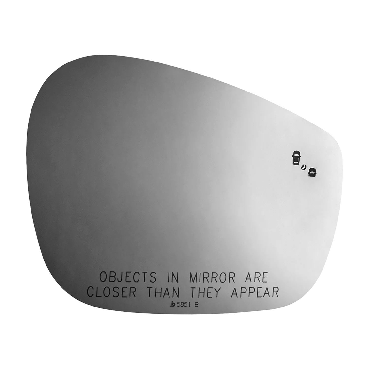 Mustang Mach-E Right Passenger Replacement Door Mirror Glass Lens, W/Blind Spot Icon, 2021-2025
