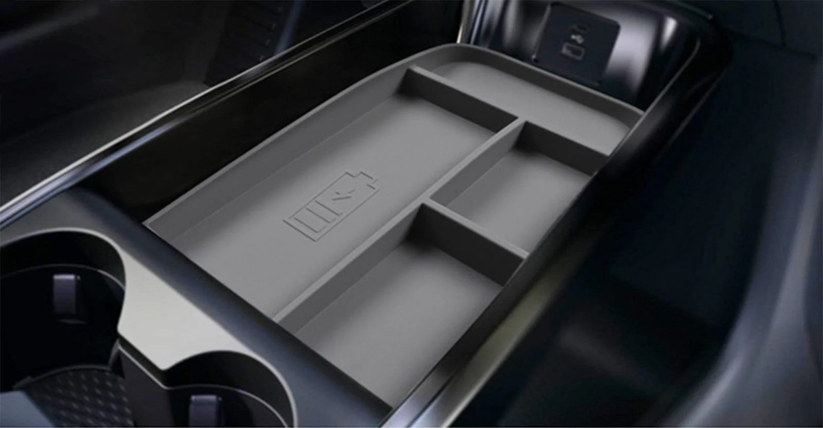 Mustang Mach-E Silicone Center Console Storage Tray Insert, 2021-2025