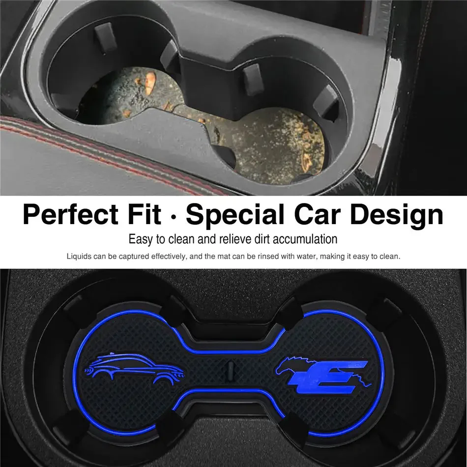 Mustang Mach-E Silicone Console Drink Holder Pad, Red, White, or Blue, 2021-2025 - Image 3