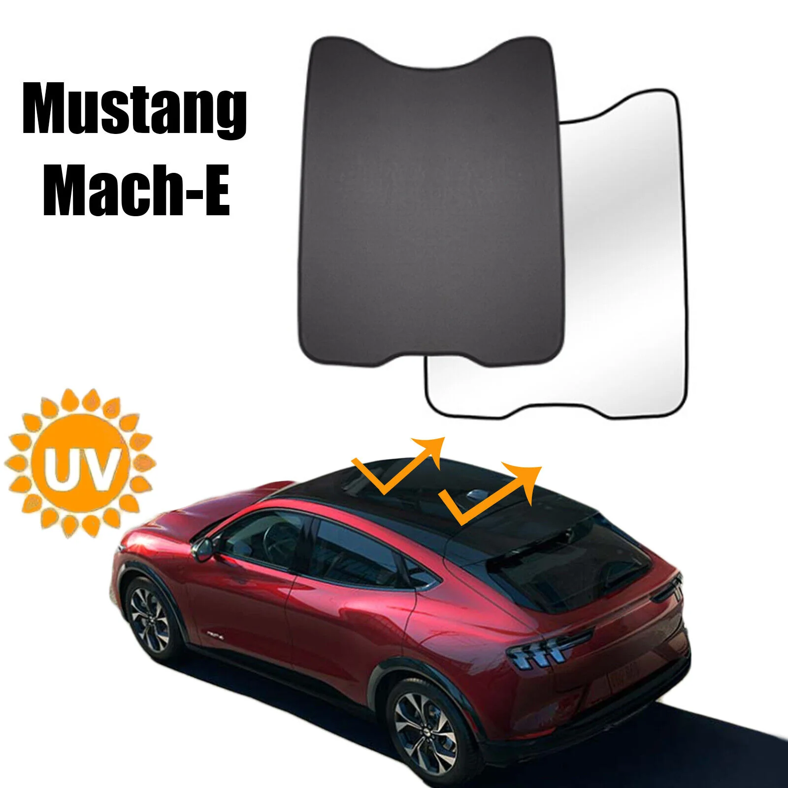 Mustang Mach-E Sunroof Sunshade, Foldable, with Storage Bag, 2021-2024 - Image 2