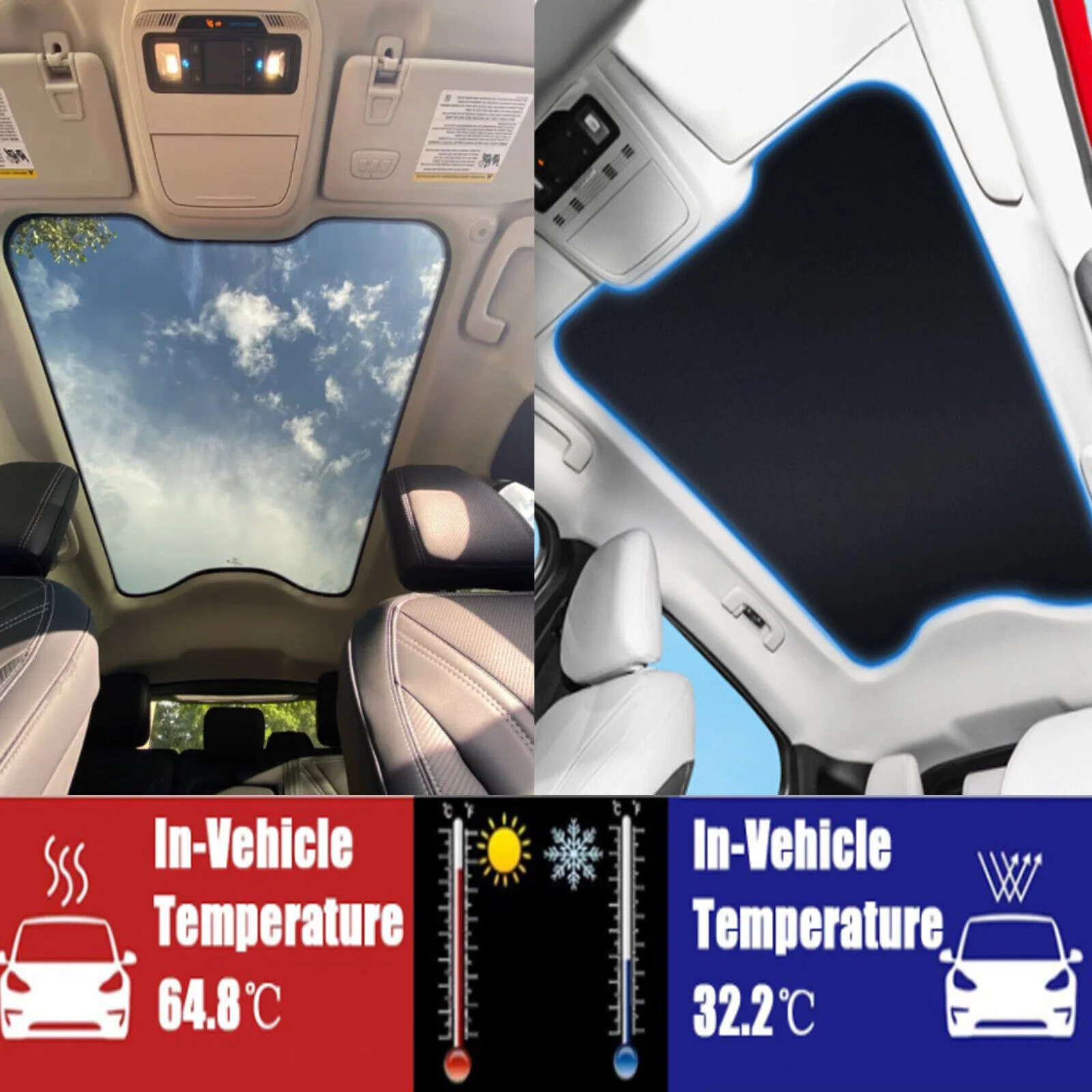 Mustang Mach-E Sunroof Sunshade, Foldable, with Storage Bag, 2021-2024 - Image 4