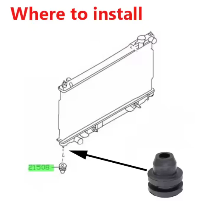 Nissan Leaf Lower Radiator Mount Support Bushings, 2011-2015 - Image 2