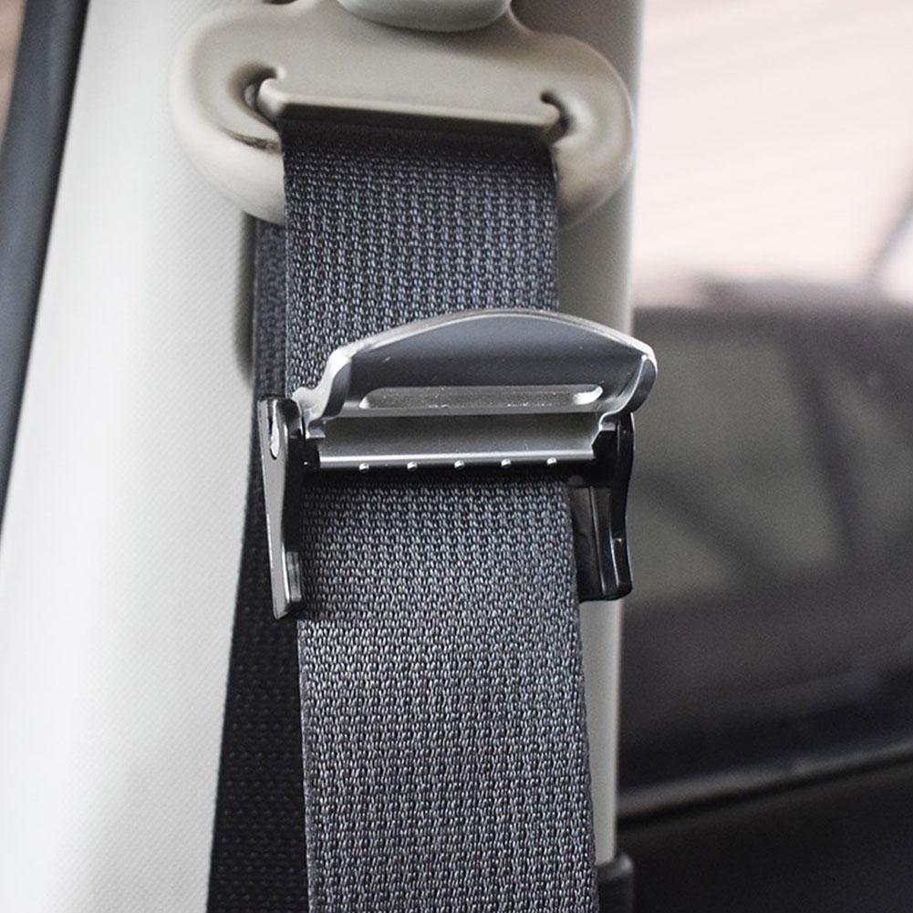 Adjustable Shoulder Seatbelt Stopper Clips for Rivian, Pair, Black, - Image 3