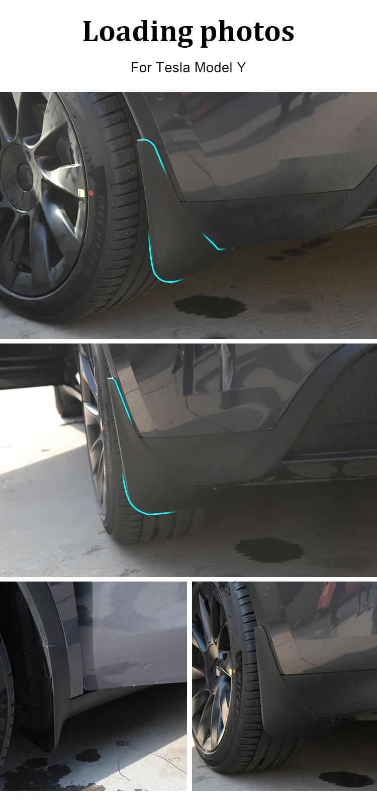 Mud Flaps, No Drill, Front & Rear for Rivian R1T, 2022-2025 - Image 4