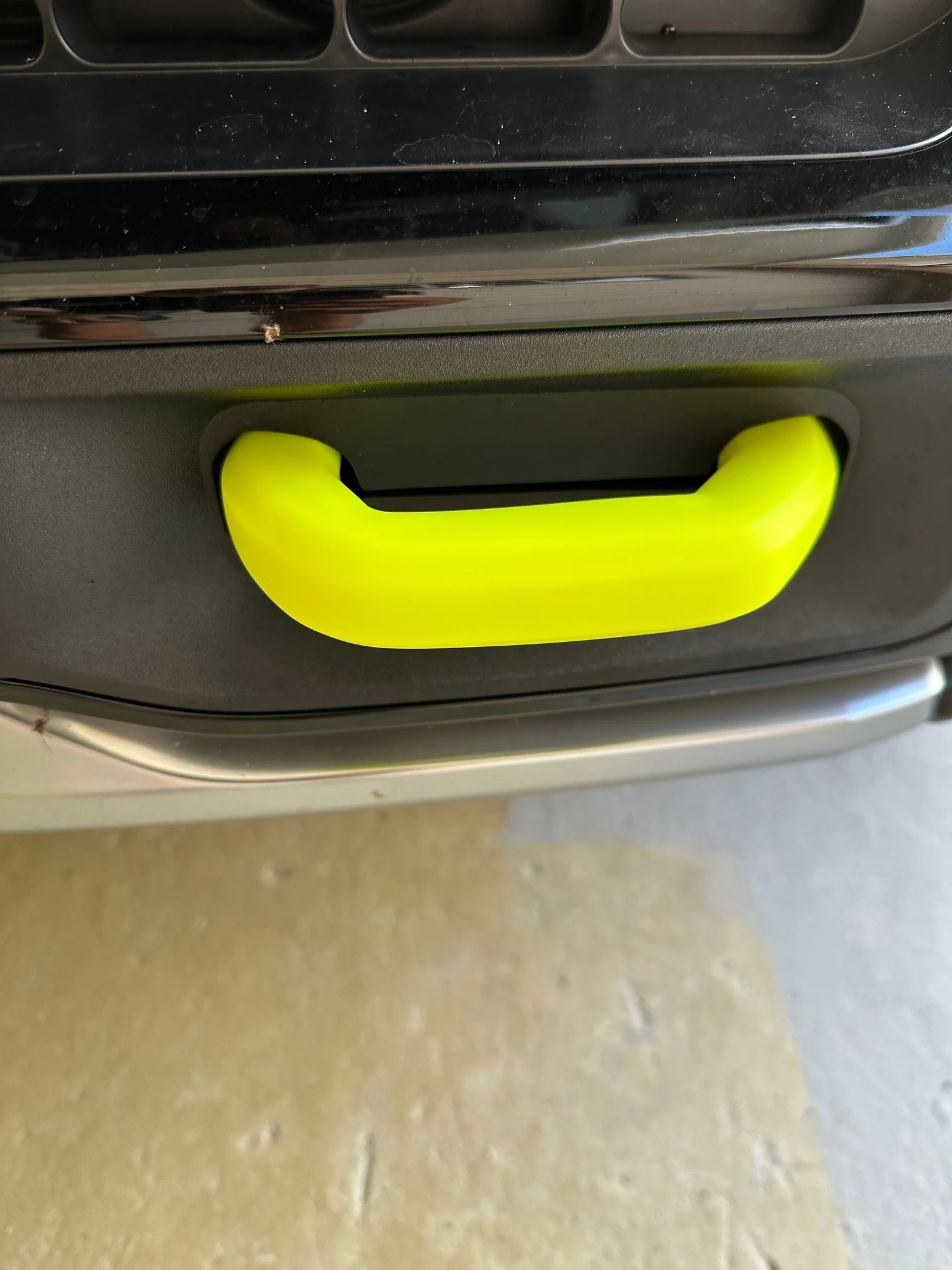 Yellow Luminous Glow in the Dark Silicone Tow Hook Covers for Rivian R1T, R1S - Image 2