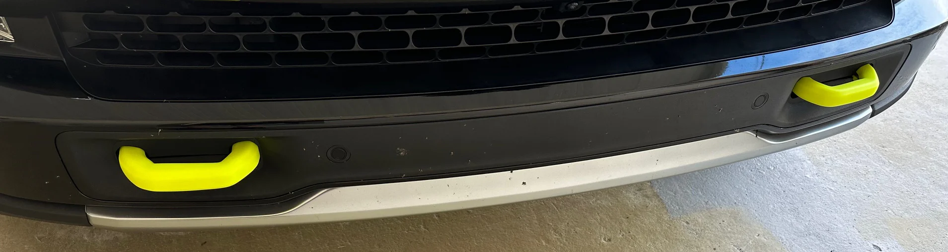 Yellow Luminous Glow in the Dark Silicone Tow Hook Covers for Rivian R1T, R1S - Image 3