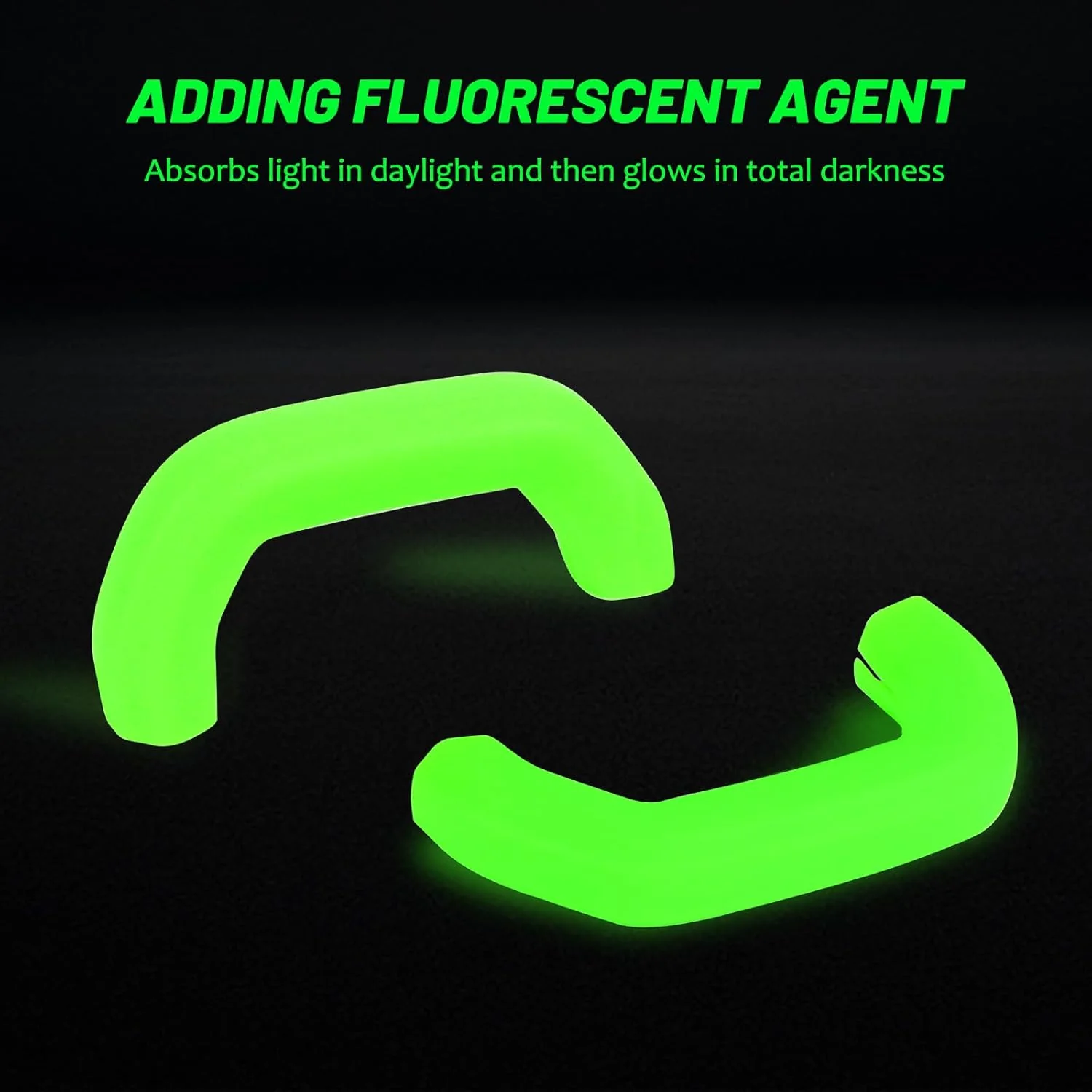 Yellow Luminous Glow in the Dark Silicone Tow Hook Covers for Rivian R1T, R1S - Image 4