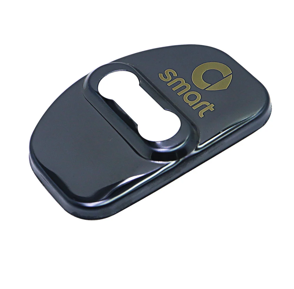 Smart Car Fortwo, 453, Door Latch Covers, Black Stainless Steel, 2pc Set - Image 4