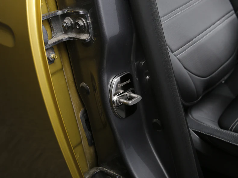 Smart Car Fortwo, 453, Door Latch Covers, Black Stainless Steel, 2pc Set - Image 5