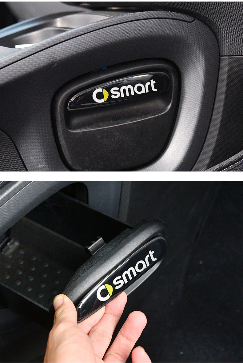 Smart Car Fortwo Cigarette Lighter Central Console & Storage Box 3D Stickers, 2015-2020 - Image 4