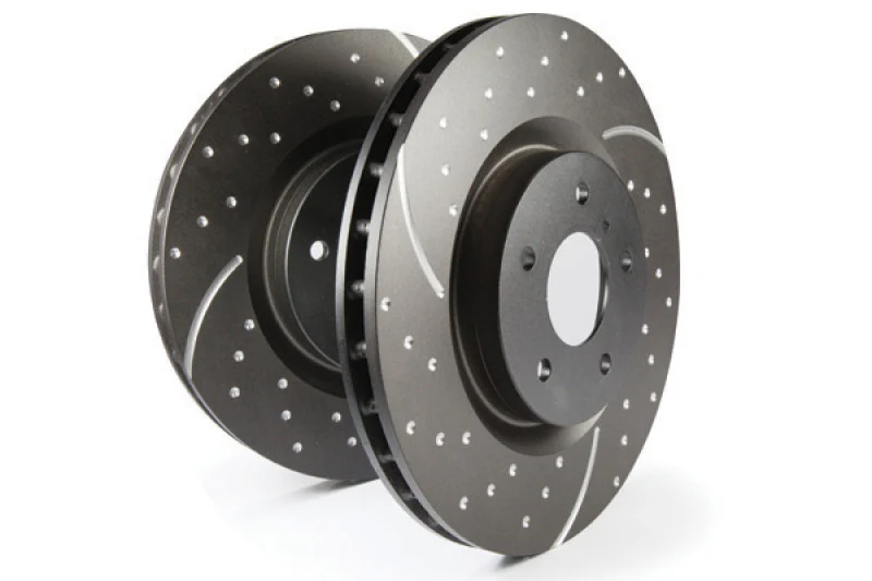 Smart Car Fortwo EBC Front GD Sport Rotors, Dimpled & Slotted, Pair, 2008-2015