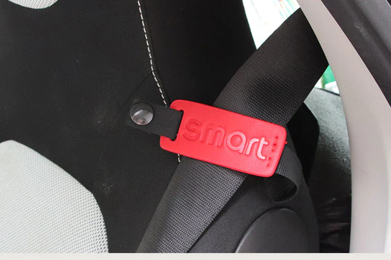Smart Car Fortwo, Forfour 453 Leather Seat Belt Holder Badge, Neck Protector, 2015-2018 - Image 3