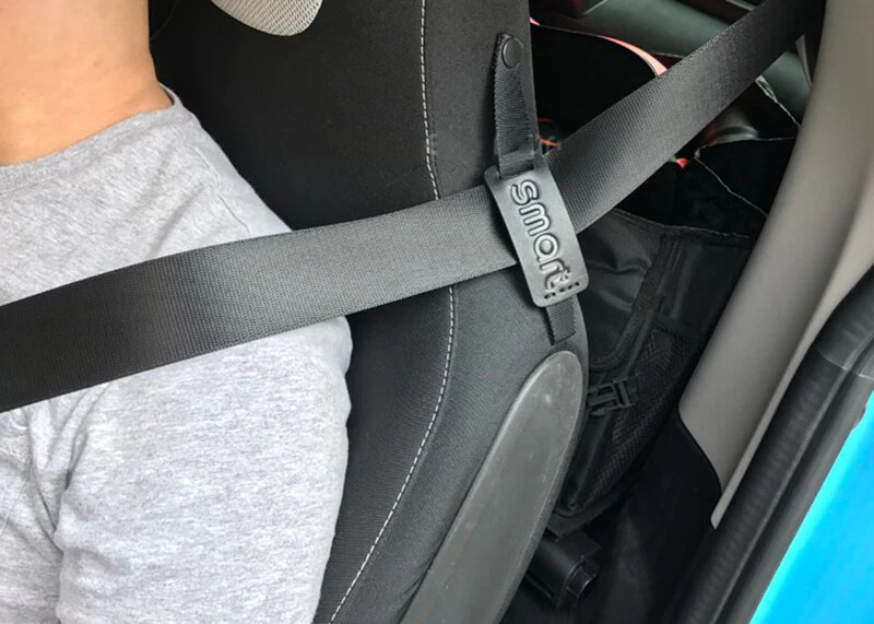 Smart Car Fortwo, Forfour 453 Leather Seat Belt Holder Badge, Neck Protector, 2015-2018 - Image 4