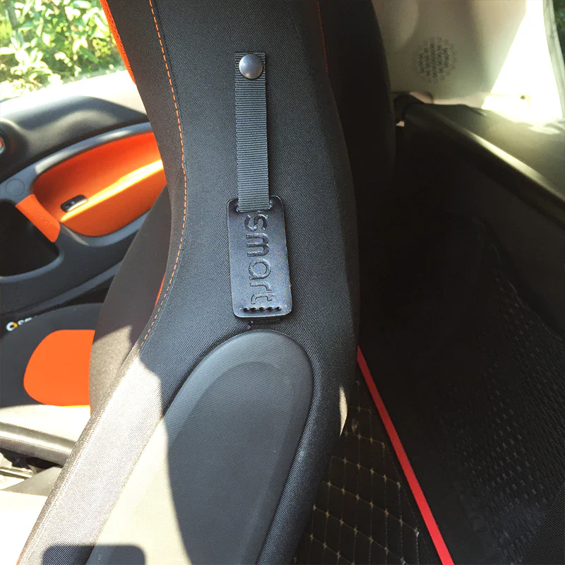 Smart Car Fortwo, Forfour 453 Leather Seat Belt Holder Badge, Neck Protector, 2015-2018 - Image 5