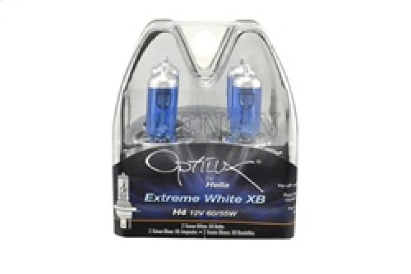 Smart Car Fortwo Hella Optilux 12V 60/55W H4/9003 P43t Extreme White XB Headlight Bulbs, 2016-2017 - Image 2
