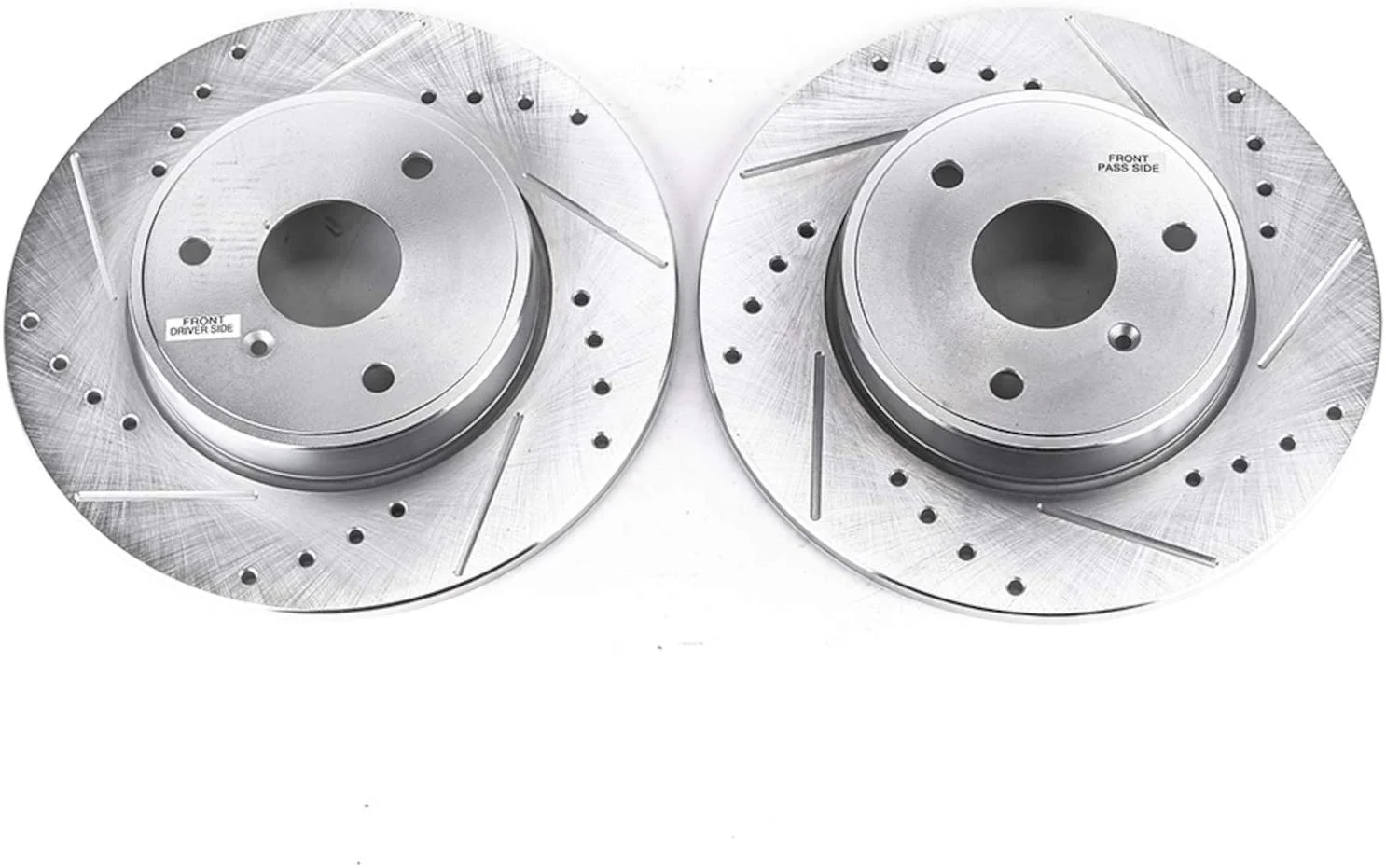 Smart Car Fortwo Power Stop Front Evolution Drilled & Slotted Brake Rotors. Pair, 2008-2016 - Image 2